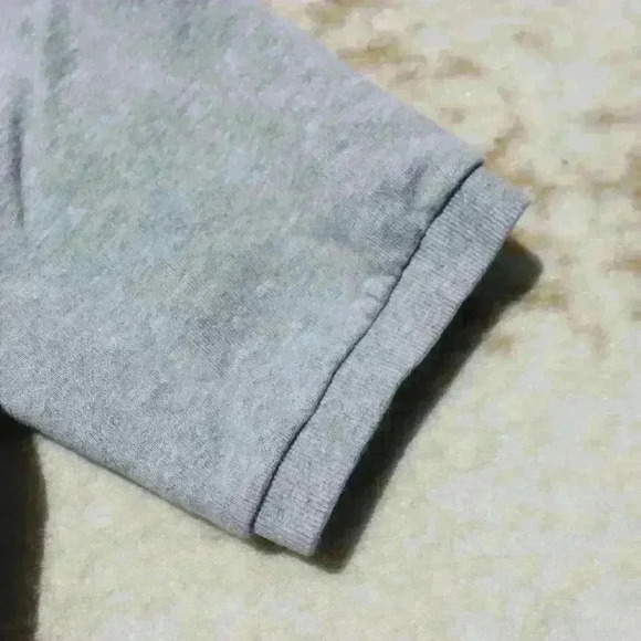 GENERAL STANDARD Short Sleeve Turtleneck Zip Up Pocket Gray Sweatshirt Women Med - Picture 12 of 13